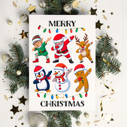 Dancing Dabbing Christmas Card