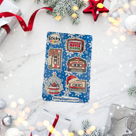 Classic Retro Christmas Sticker Sheet