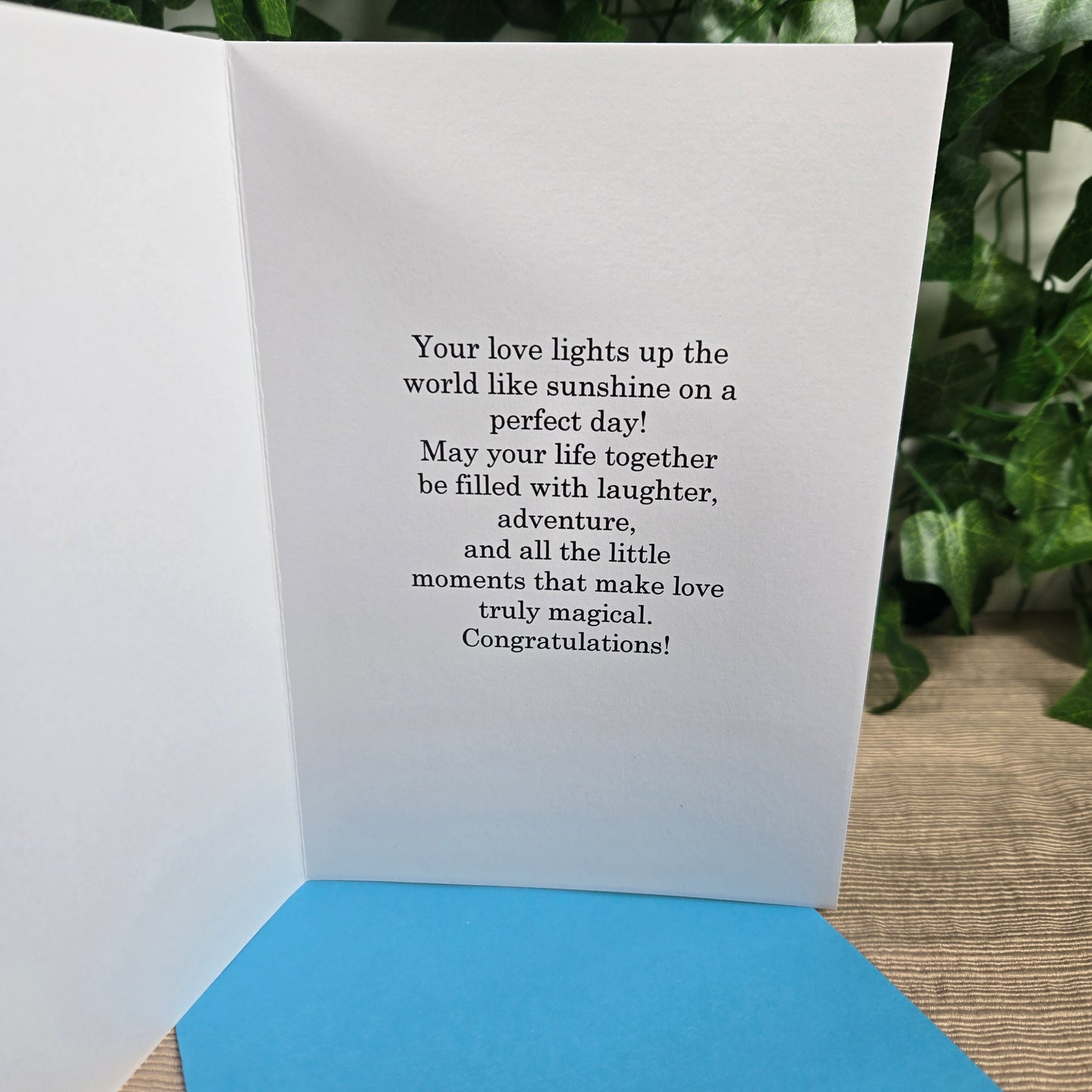 Bright Floral with Rings Wedding Card
