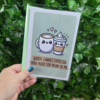 Cute Espresso Love You Card