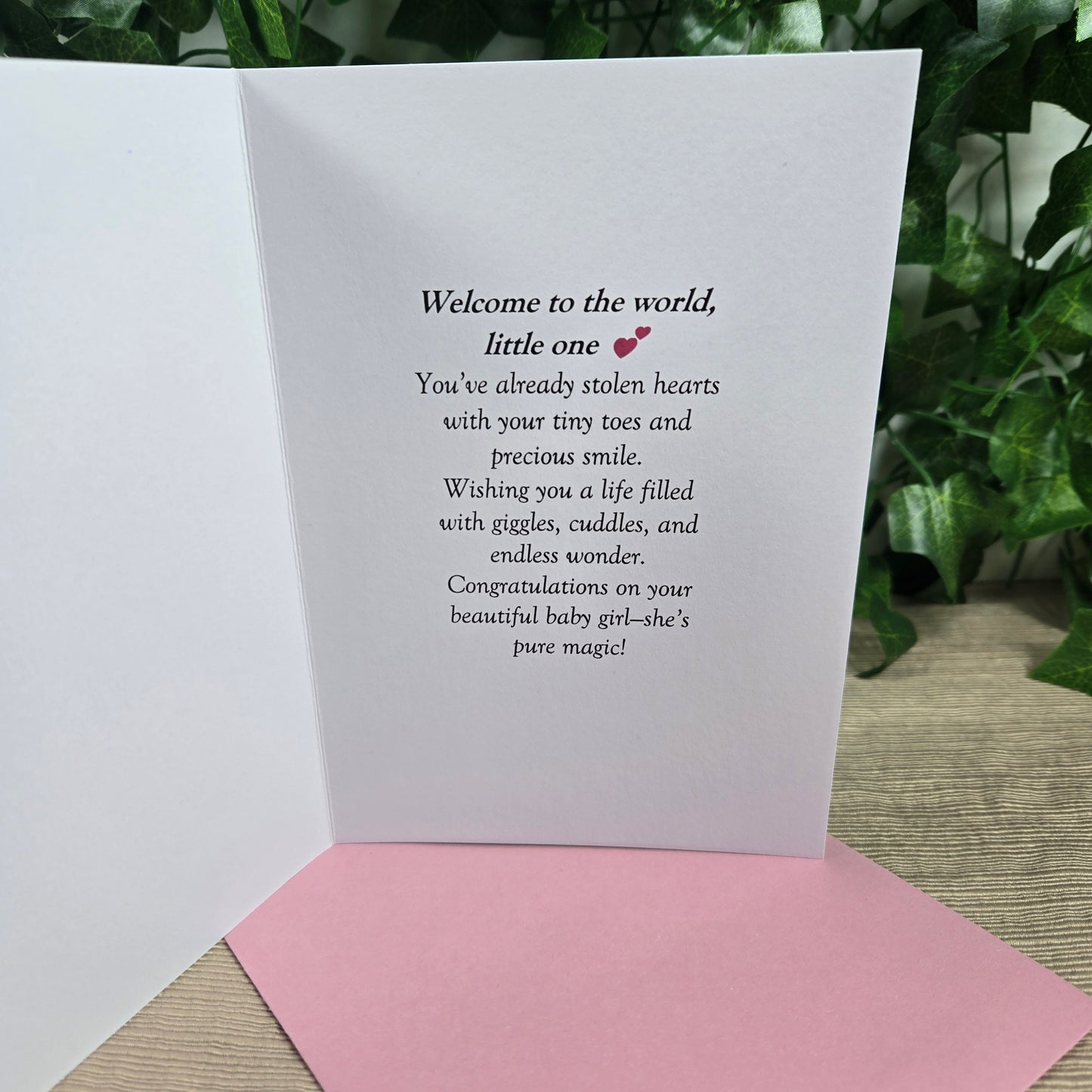 Cute New Baby Girl Card