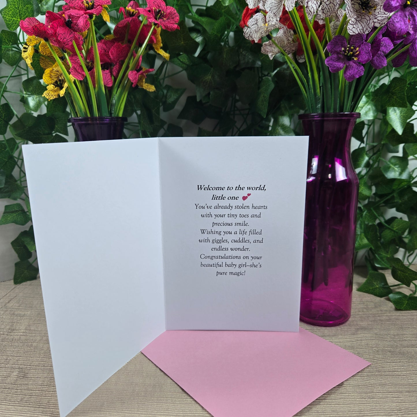 Cute New Baby Girl Card