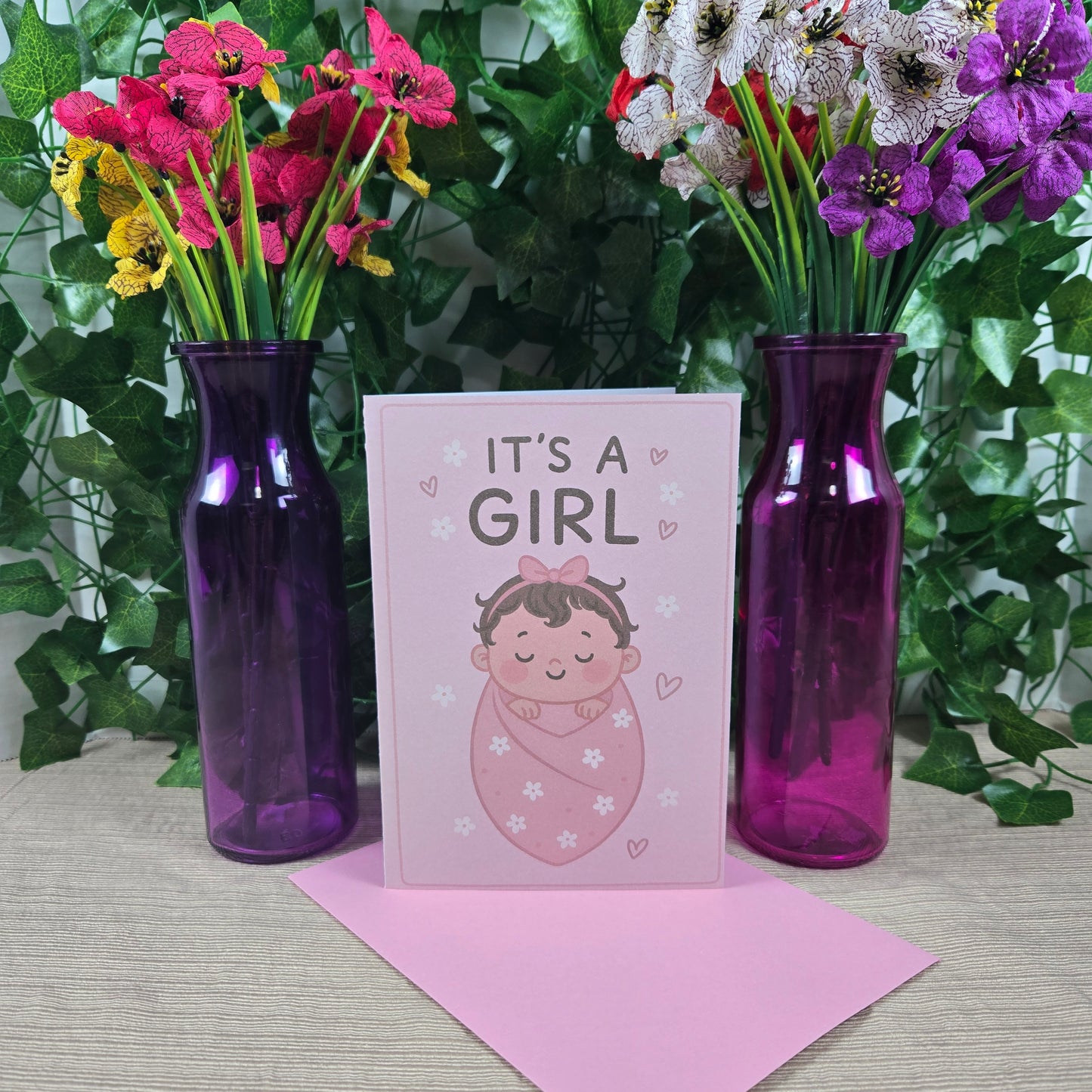 Cute New Baby Girl Card