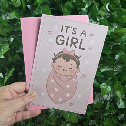 Cute New Baby Girl Card