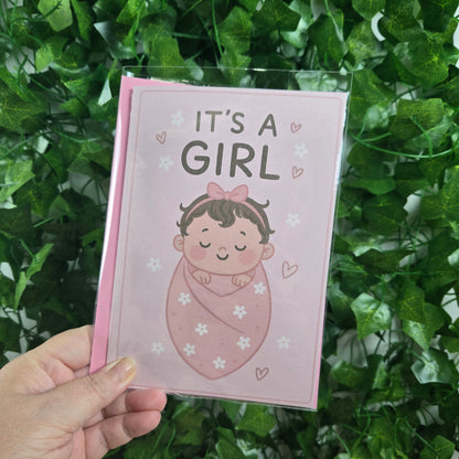 Cute New Baby Girl Card