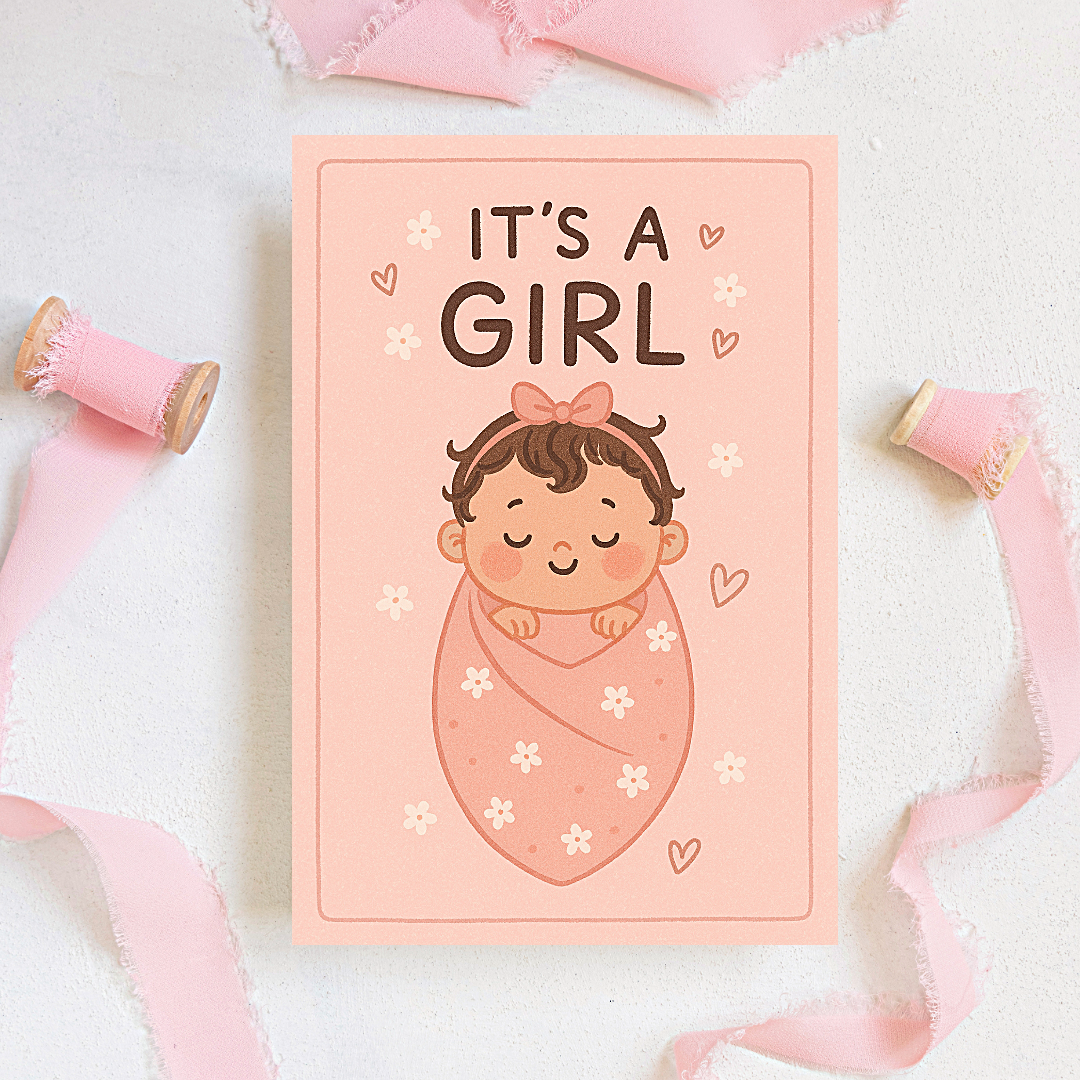 Cute New Baby Girl Card
