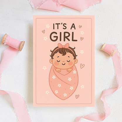 Cute New Baby Girl Card