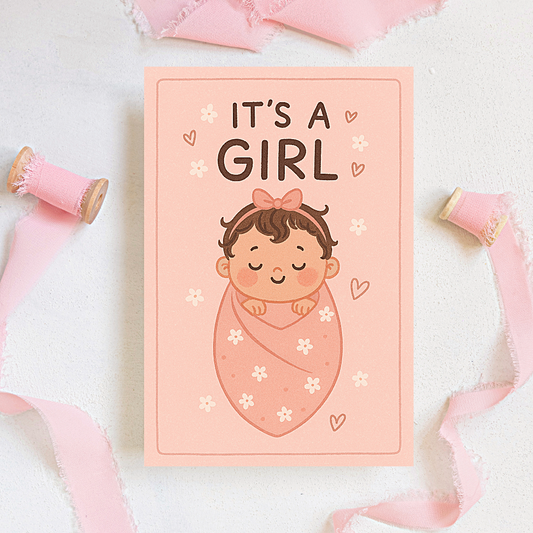 Cute New Baby Girl Card