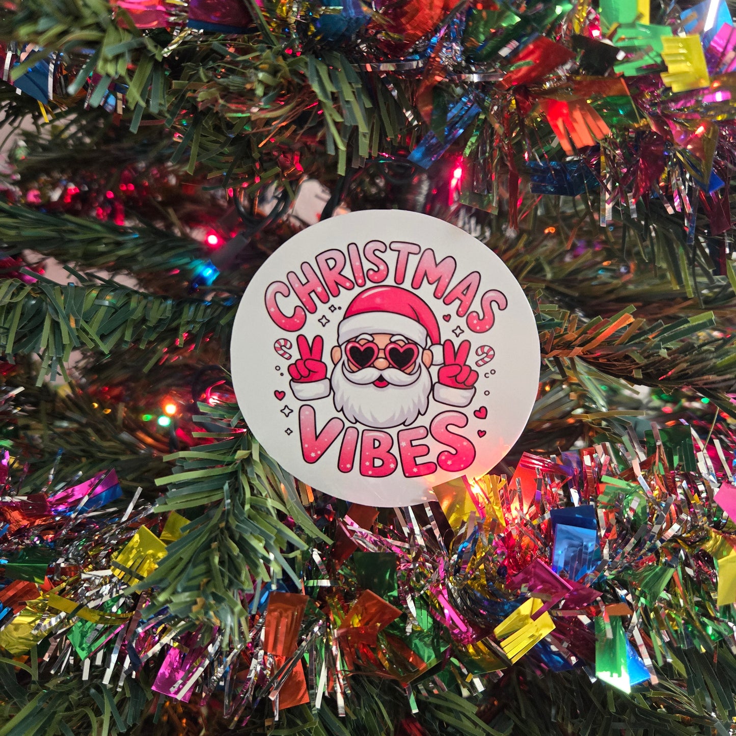 Round Cheeky Christmas Stickers