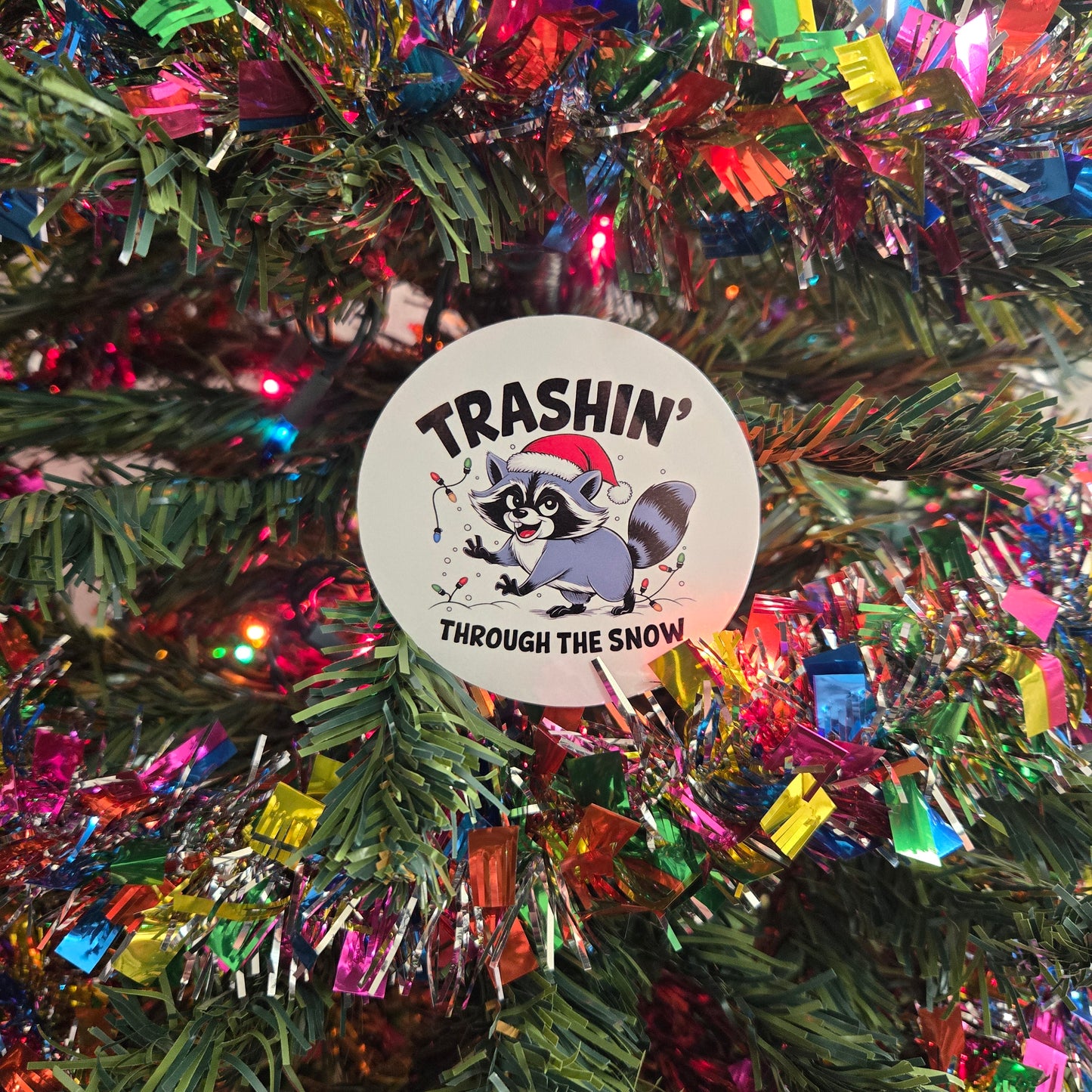 Round Cheeky Christmas Stickers