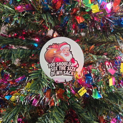 Round Cheeky Christmas Stickers