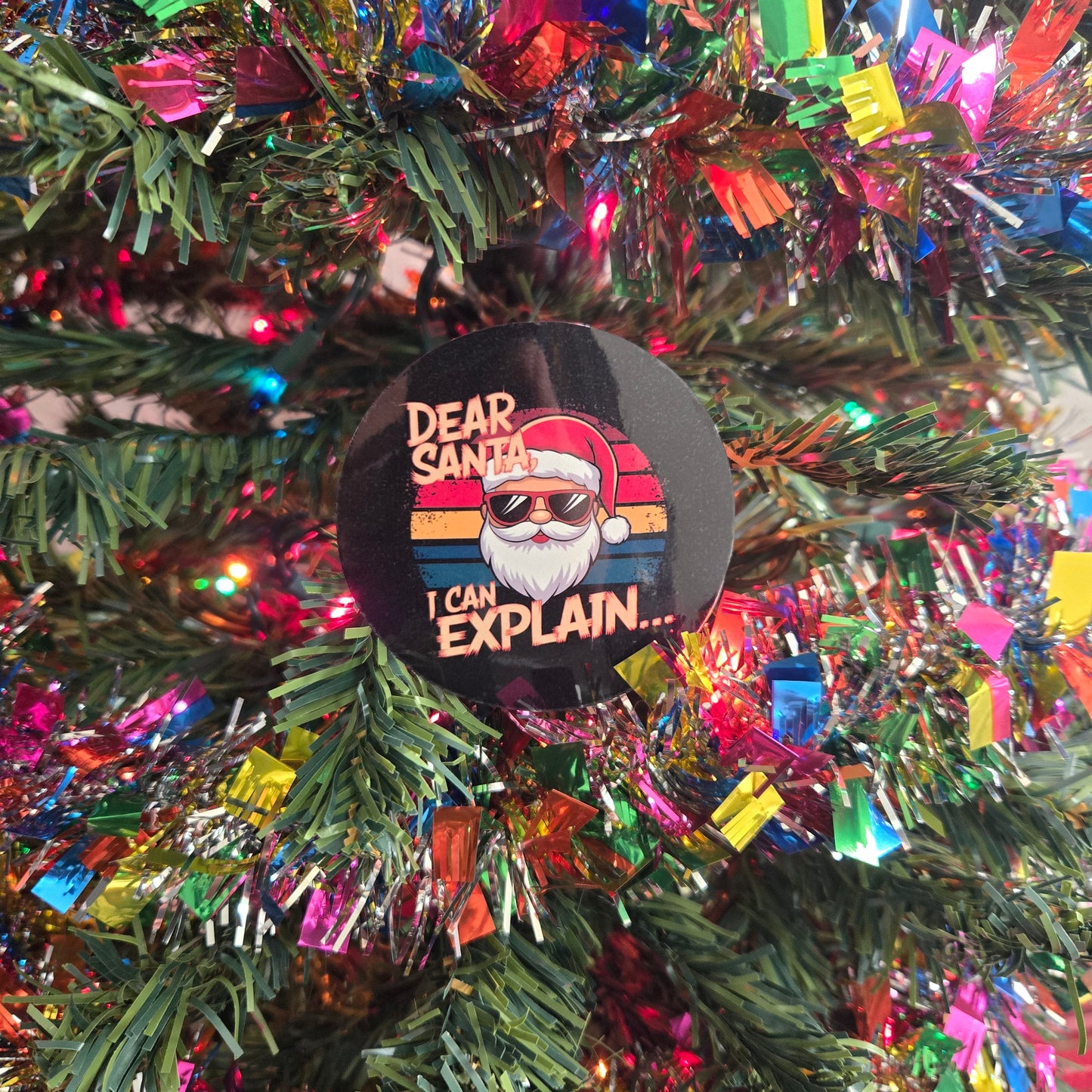 Round Cheeky Christmas Stickers