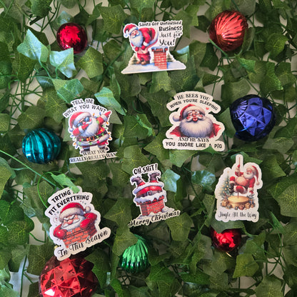 Adult Humor Santa Christmas Stickers