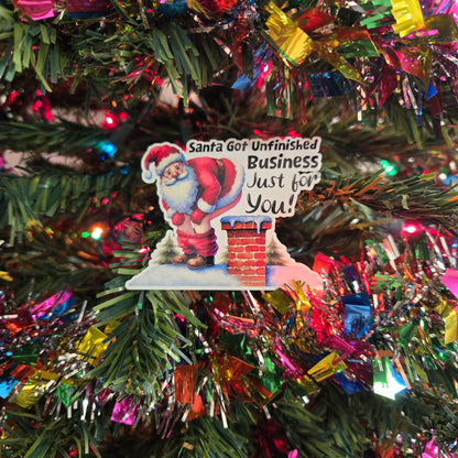 Adult Humor Santa Christmas Stickers