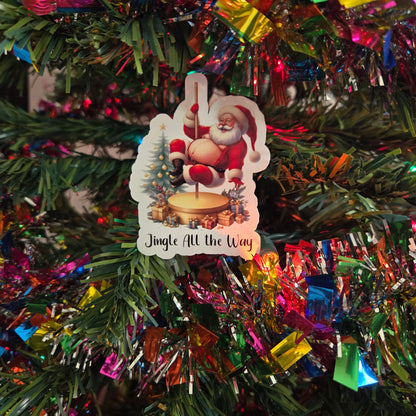 Adult Humor Santa Christmas Stickers