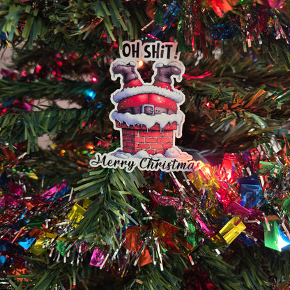 Adult Humor Santa Christmas Stickers