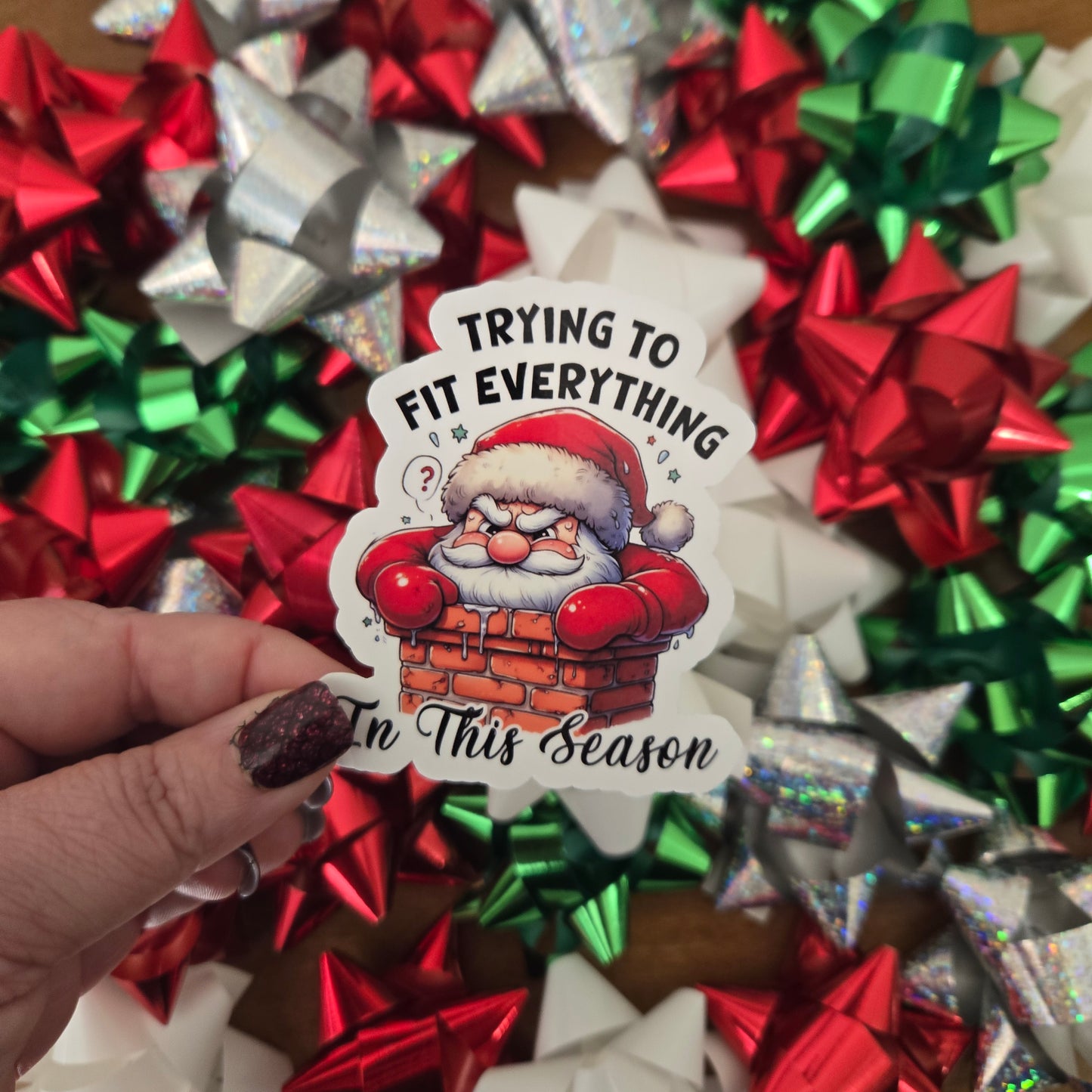 Adult Humor Santa Christmas Stickers