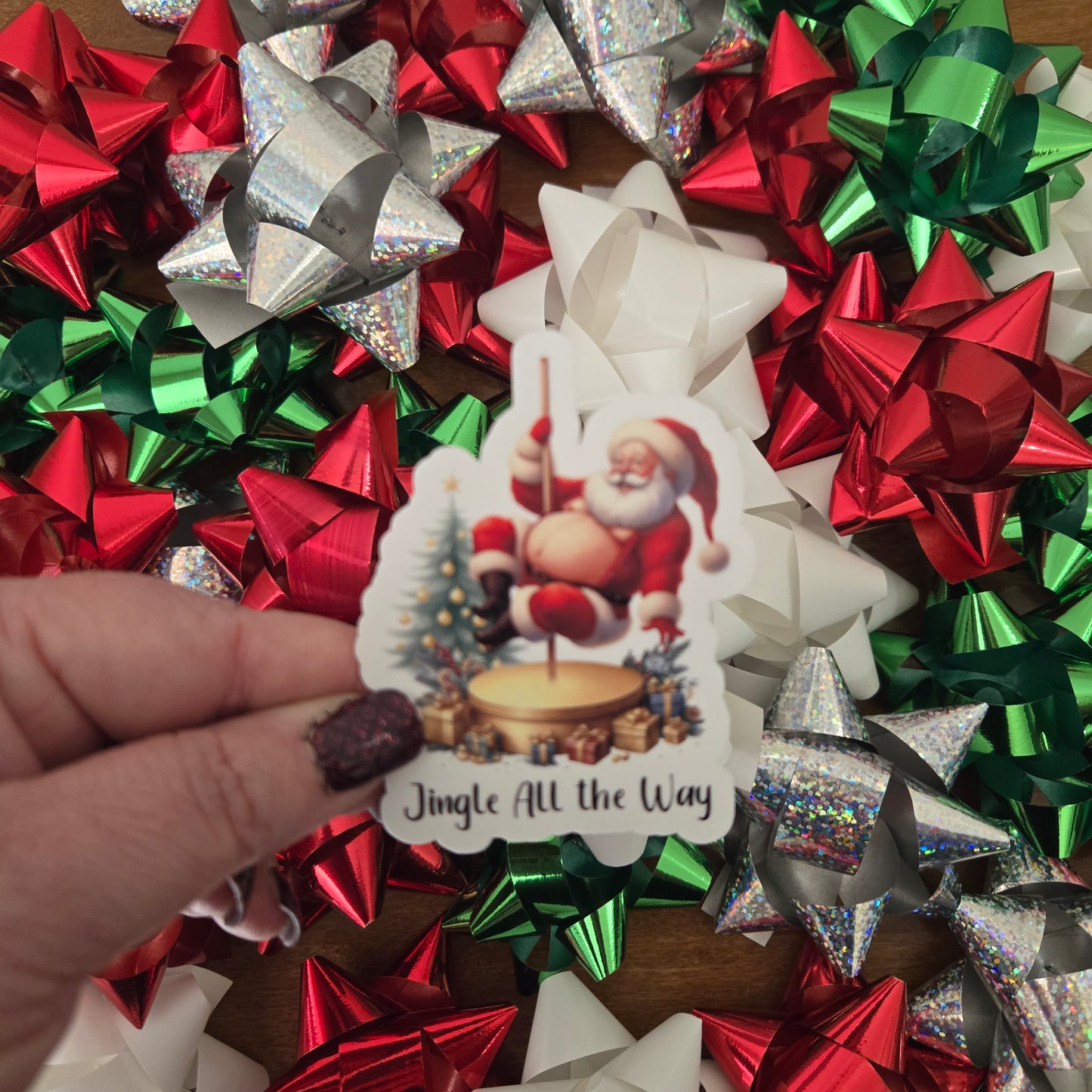 Adult Humor Santa Christmas Stickers