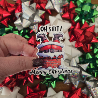 Adult Humor Santa Christmas Stickers