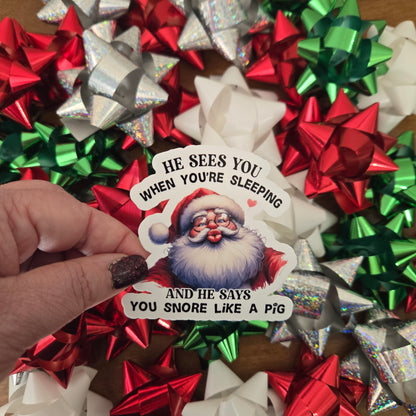 Adult Humor Santa Christmas Stickers
